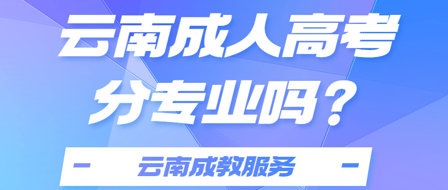 学历提升函授：云南成人高考分专业吗？