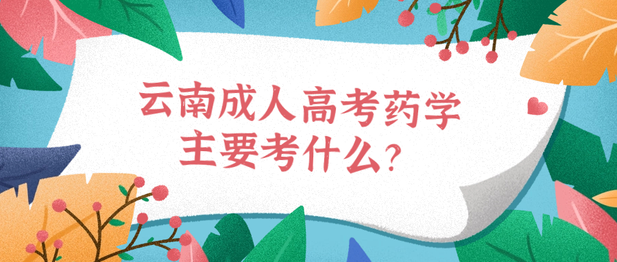 云南成人高考药学主要考什么？