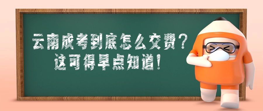 云南成考到底怎么交费？这可得早点知道！