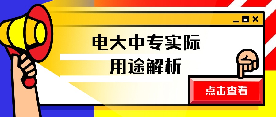 电大中专实际用途解析