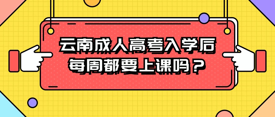 云南成人高考入学后每周都要上课吗？